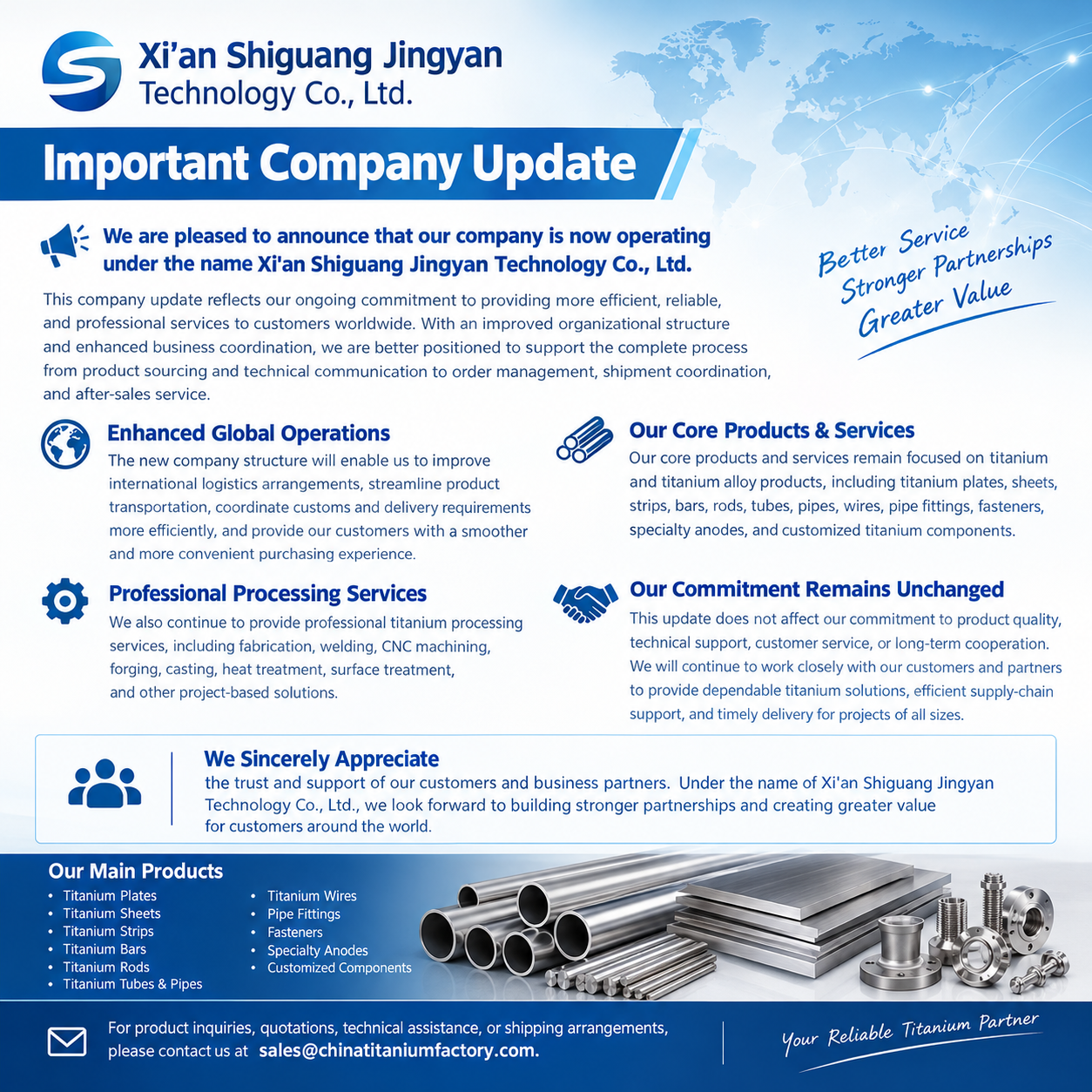 Important Company Update