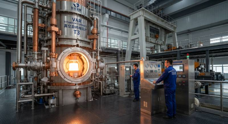 Titanium melting furnace