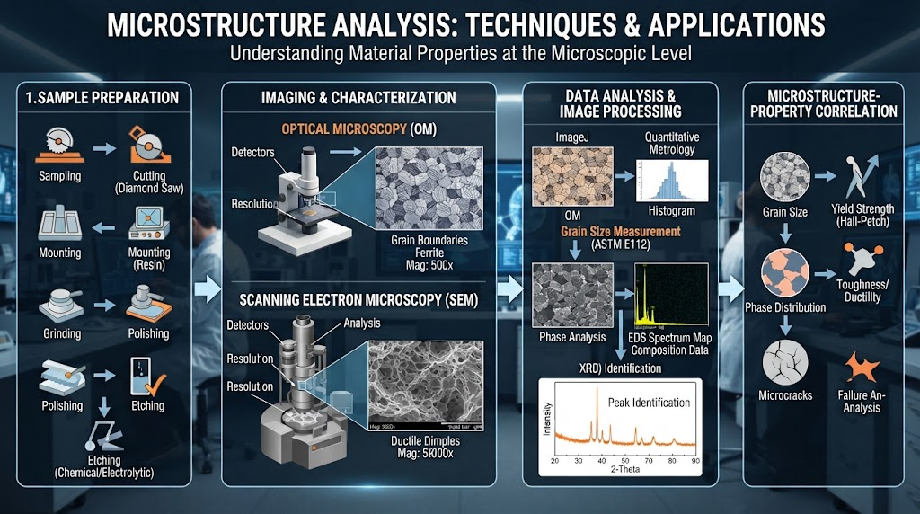 Microstructure analysis graphic