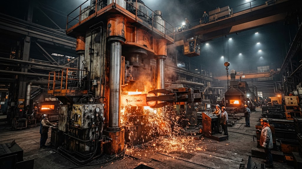 Heavy industrial forging press