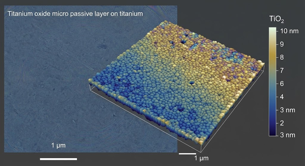 Titanium oxide micro passive layer