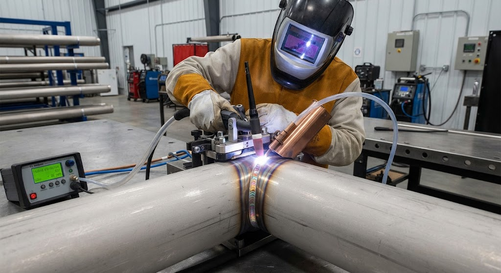 Titanium pipe welding process