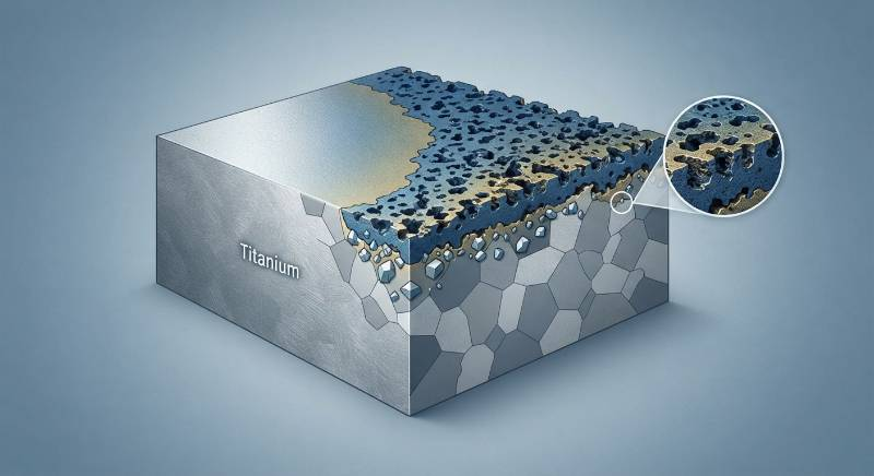Titanium Anode Substrate Microstructure Diagram