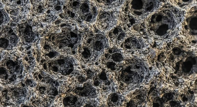 Acid Etched Titanium Surface SEM Micrograph