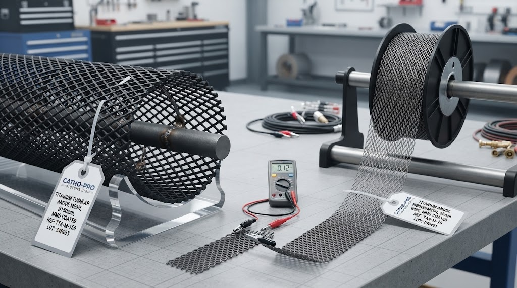 Titanium Anode Mesh Tubular and Ribbon Geometries