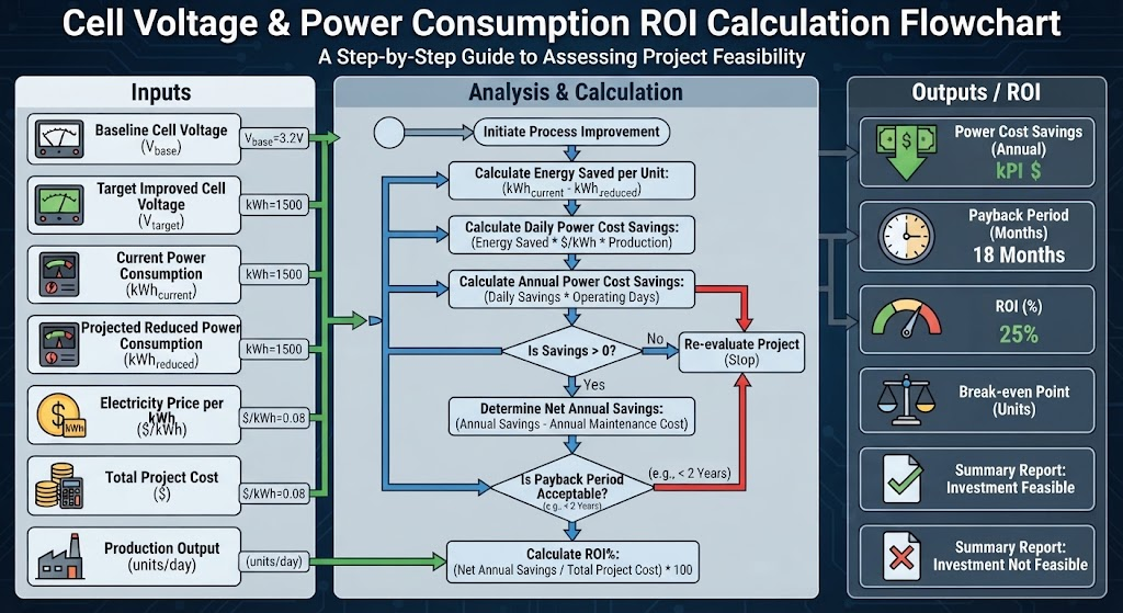 Cell Voltage and Power Consumption ROI Flowchart