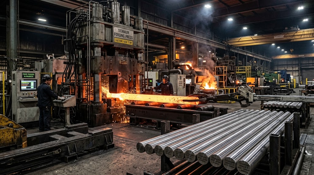 Titanium bars manufacturing