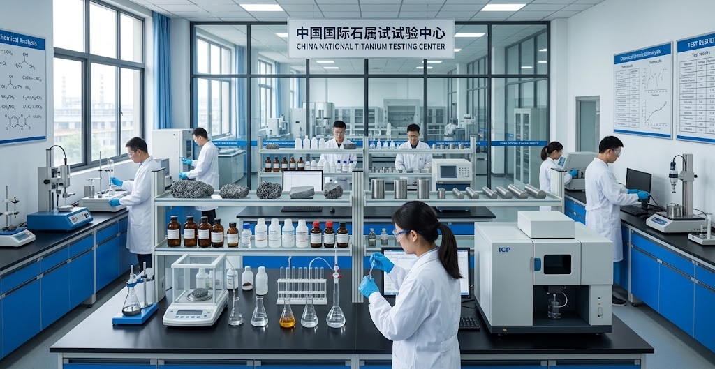 Chemical testing laboratory for titanium materials
