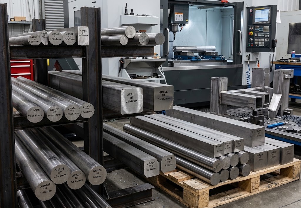 Titanium bars for machining and structural applications